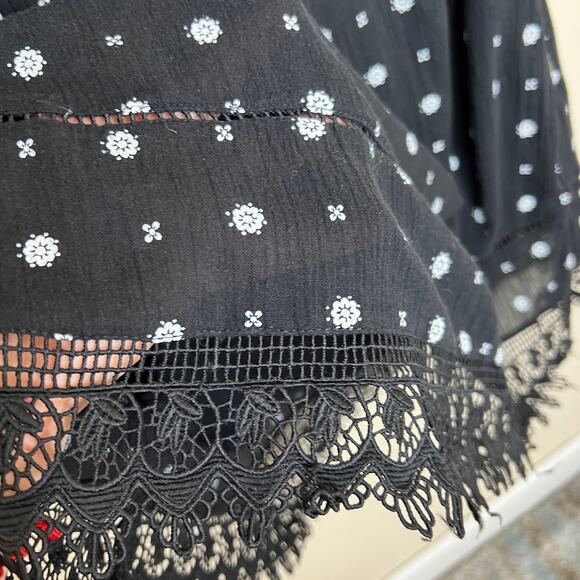 Old Navy Black Printed Halter Tie Cotton Dress Small - Picture 3 of 10